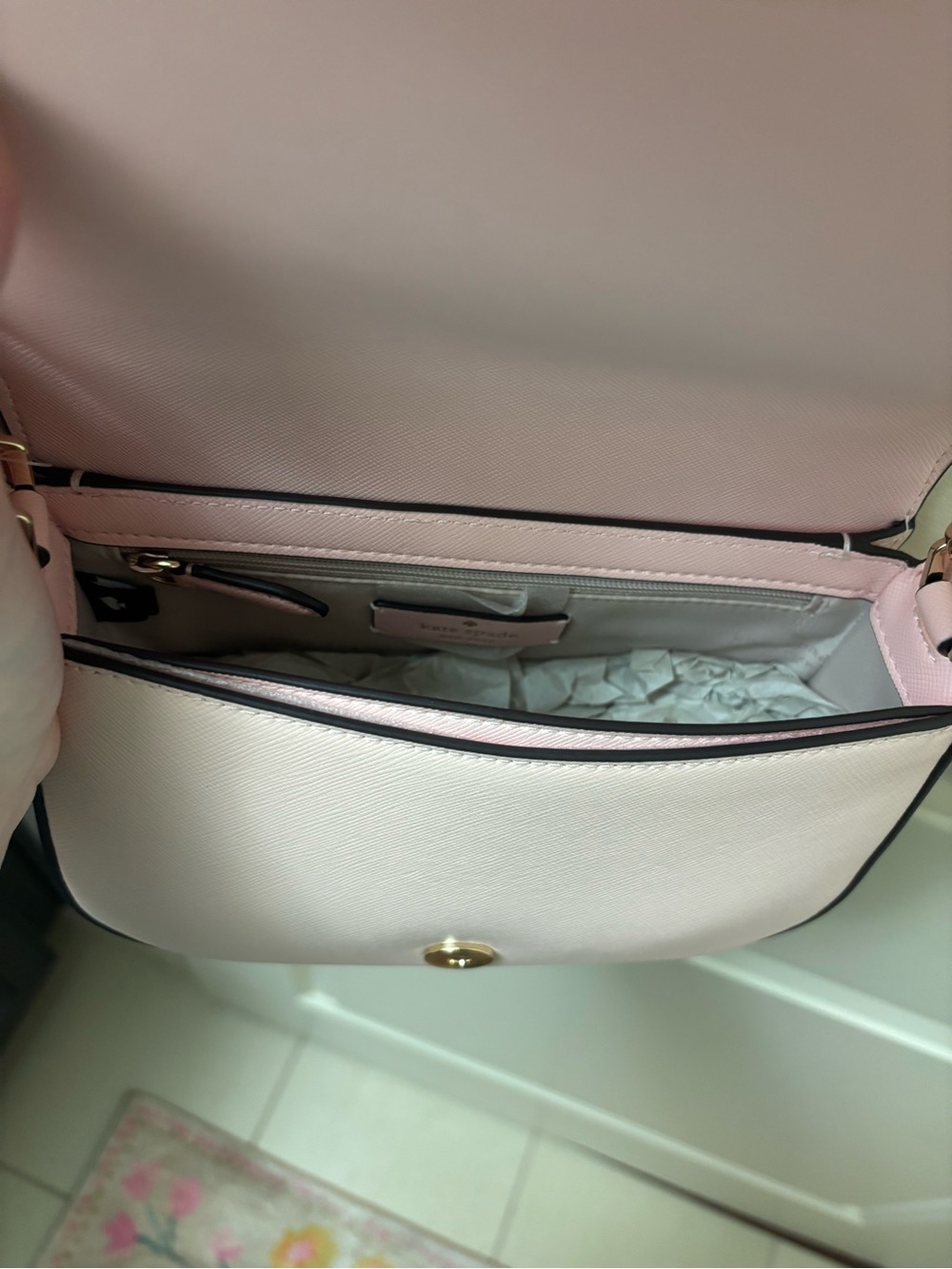 kate spade New York Pink Crossbody Saddle Bag new unused - Picture 4 of 4